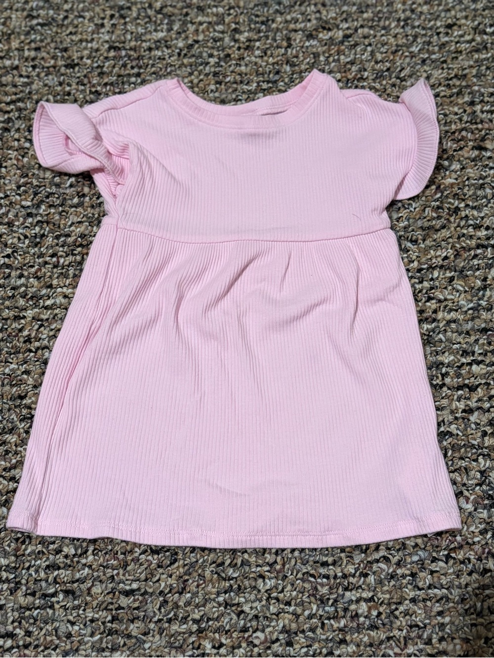 Old Navy Light Pink Ribbed Flutter Sleeve Tee